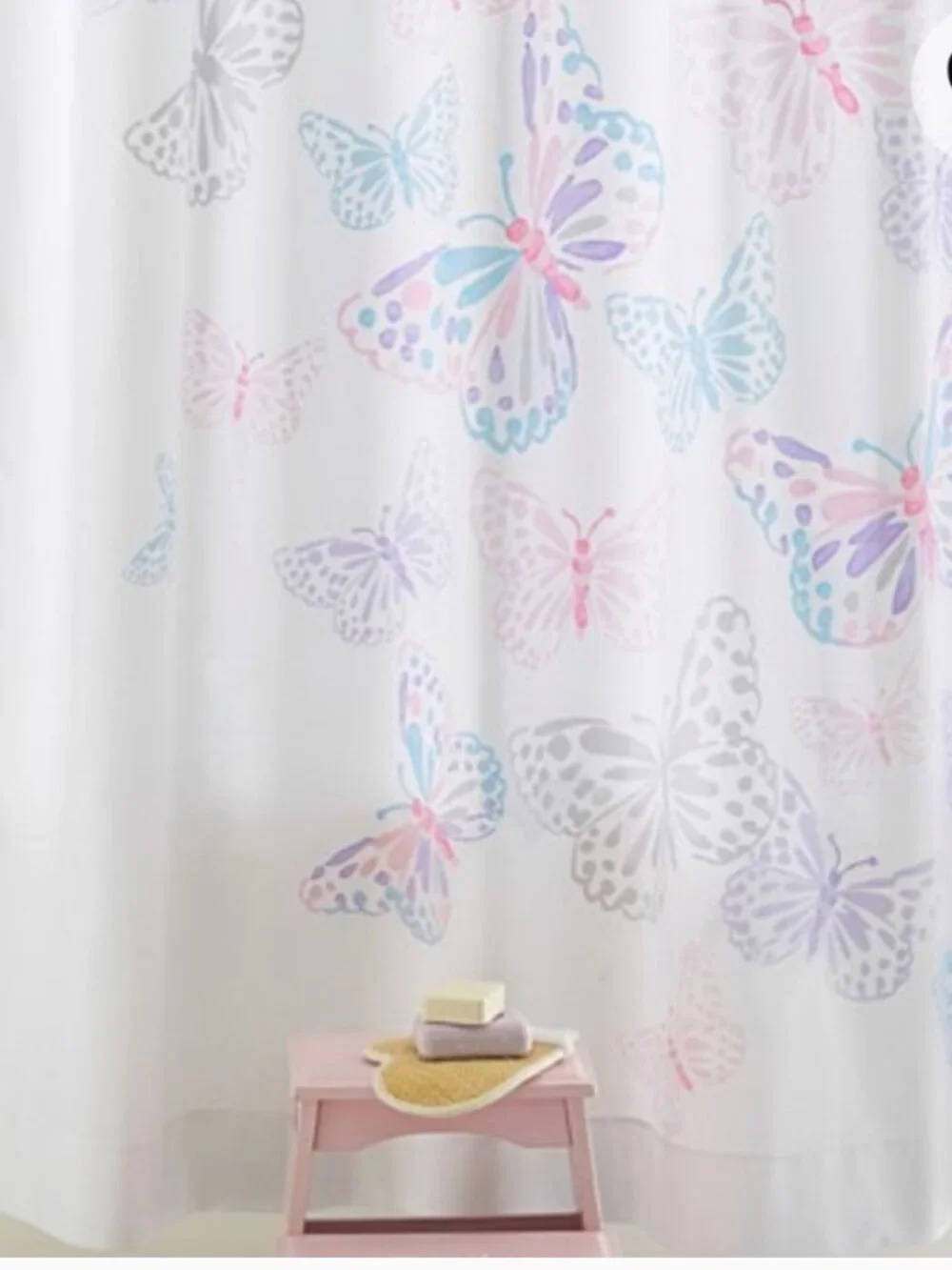 Pottery Barn Kids Butterfly Shower Curtain Butterfly Pastel Cottagecore Feminine